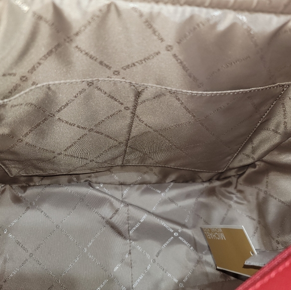 NWT Michael Kors Authentic Jet Set Large X Chain Flame Red Shoulder Tote - Picture 11 of 15